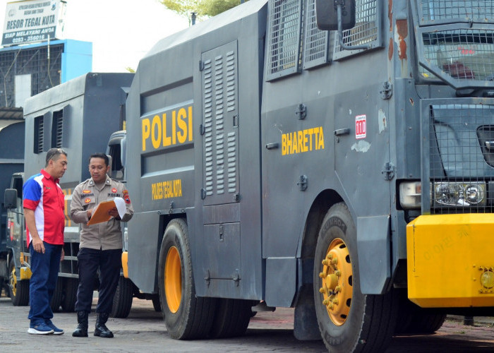 Cek Kendaraan Operasional, Polisi Siap Mitigasi Kebakaran di Tegal