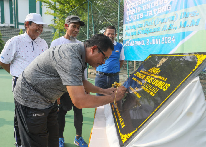 Resmikan Lapangan Tenis Unimus, Pj Gubernur Bangun Sinergi dengan Perguruan Tinggi 