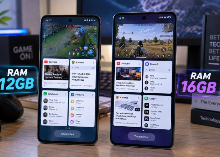RAM 12GB vs 16GB di HP, Seberapa Besar Bedanya untuk Gaming dan Multitasking?