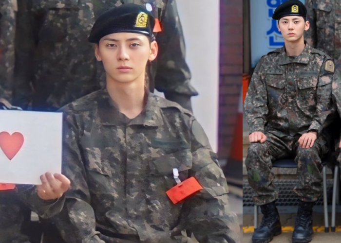 Tampil Gagah Berseragam, Hwang Min Hyun Makin Tampan Mempesona saat Berseragam Militer