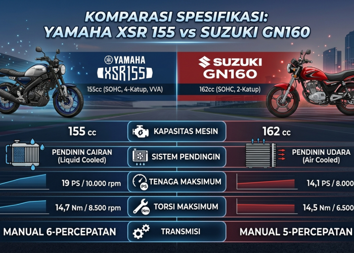 Yamaha XSR 155 vs Suzuki GN160, Duel Motor Klasik Modern!