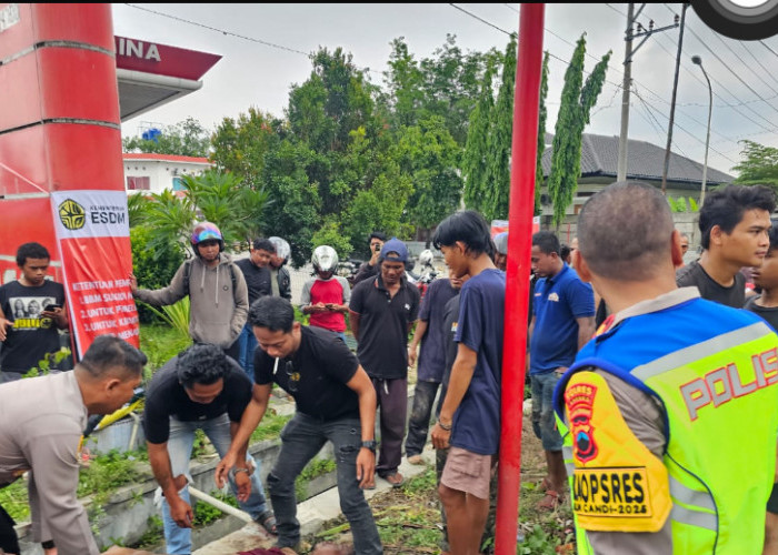 Warga Gagalkan Pencurian Motor Disekitar SPBU Bangsi Brebes, Terduga Pelaku Dimassa, Videonya Viral di Medsos
