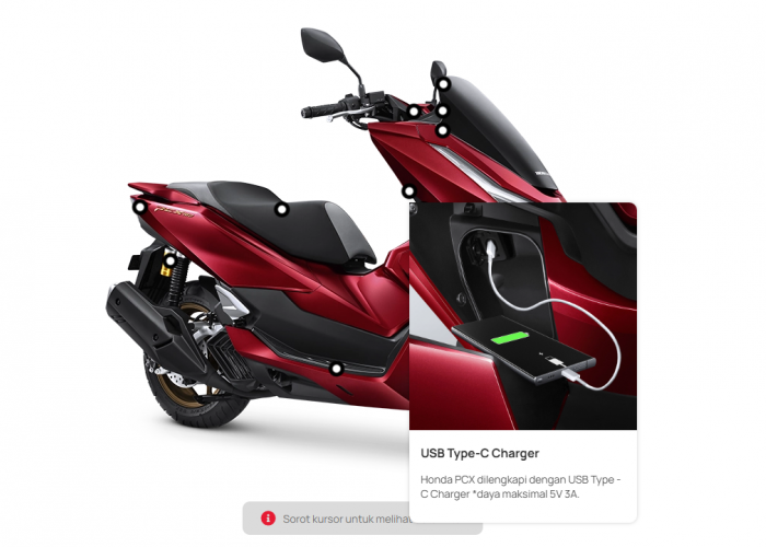 Gak Perlu Khawatir Lowbat, Fitur Honda PCX 160 Ini Bikin HP Selalu On saat Perjalanan Jauh Sekalipun