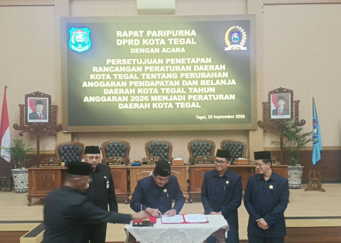 Naik Rp15,6 Miliar, APBD Perubahan Kota Tegal 2026 Resmi Disetujui 
