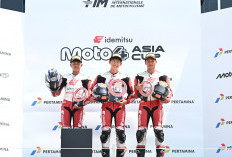 Berlangsung Sengit! Duo Pebalap AHM Guncang Podium Moto4 Asia Cup Mandalika