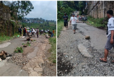 Perbaiki Jalan Rusak yang Terbengkalai 2 Tahun, Pemuda di Karangmulya Tegal Galang Donasi