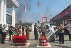 Inkrah, Barang Bukti Sitaan Kasus Tindak Pidana di Brebes Dimusnahkan