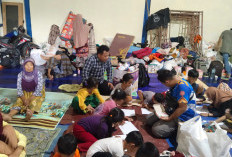Pulihkan Trauma Anak, Tagana Dinsos Jateng Beri LDP di Pengungsian Tanah Bergerak Jatinegara 